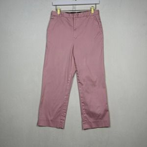 Ralph Lauren Sport Women's Size 8 Pink Chino Flat Front Chino Cropped Pants